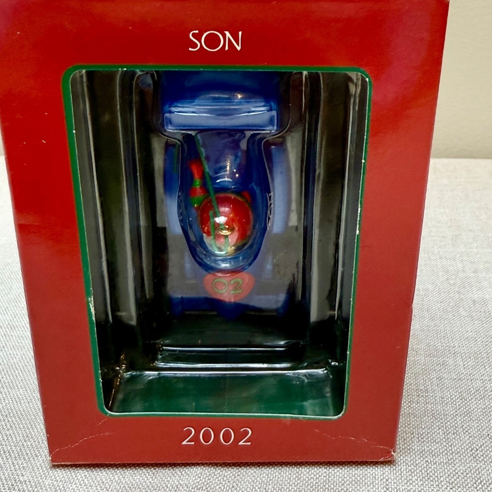 American Greetings Son Dated 2002 Racecar Christmas Holiday Ornament - Picture 4 of 7
